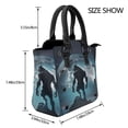 thumbnail image 2 of Lsque Moon Wolf Warrior Pattern Leather Rivet Shoulder Bag – Elegant Genuine Leather & Microfiber PU Crossbody with Detachable Adjustable Strap, 2 of 5