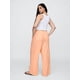 thumbnail image 5 of Pantalones anchos de lino para mujer GAP, pull on, naranja, talla L, 5 of 6