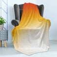thumbnail image 4 of Geometric Soft Flannel Fleece Throw Blanket, Ombre Geometric Triangle Shape by Digital Gradient Modern Retro Style, Cozy Plush for Indoor and Outdoor Use, 50" x 70", Orange Yellow Cream, by Ambesonne, 4 of 5