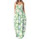 thumbnail image 1 of Vestido largo de playa ajustado con estampado Floral a rayas sin mangas con cuello en V y cintura media a la moda para mujer Pompotops  ghjkhdj7146, 1 of 5
