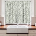 thumbnail image 2 of Ambesonne Woodsy Theme Kitchen Curtains, Forest Leaves Twigs, 55"x30", White Olive Green, 2 of 3
