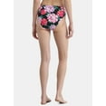 thumbnail image 3 of Time and Tru Floral Women’s and Women’s Plus High Waisted Floral Bikini Swim Bottoms, Sizes XS-2X, 3 of 3