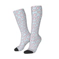 thumbnail image 2 of Fotbe Cute Rabbit print Women's Men's Novelty Crew Socks Cotton Socks Knee High Socks for Walking,Running,Nurses,Pregnancy, 2 of 8