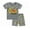 Grey, variant on Gerichy Boys Summer Outfits Gentleman Top Shorts Boy Short Sleeved Top Shorts Suit Male Baby Sport Solid Color Shorts Summer Children's Casual Pocket Shorts Two Piece Set