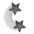 thumbnail image 4 of Peine para pinzas de pelo, fijador de acabado, horquillas con diamantes de imitación para sujetar el flequillo de las niñas Negro, 4 of 9