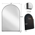 thumbnail image 4 of 24x36 Inch Arched Bathroom Wall Cabinet with Mirror Door and Adjustable Shelf,Medicine Cabinet with Metal Frame for Living Room,Bathroom and More,Matte Black, 4 of 9