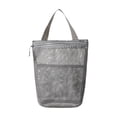 thumbnail image 1 of Grey Polyester Mesh Bath Bag Portable Toiletries Travel Storage With Zipper And Handle For Outdoor Business Trips 10.24X9.06 Inches, 1 of 7