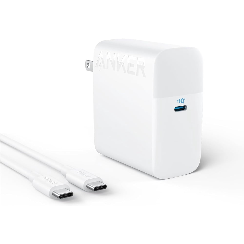 Anker 100W USB C Charger, Compact and Foldable Travel Charger for MacBook Pro, MacBook Air, Samsung Galaxy, iPad Pro, and All USB C Devices, 5 ft USB C to USB C Cable Included