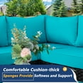 thumbnail image 3 of Walsunny 7 Pieces Patio Outdoor Furniture Sets,All-Weather Rattan Sectional Sofa with Tea Table&Washable Couch Cushion Blue, 3 of 8