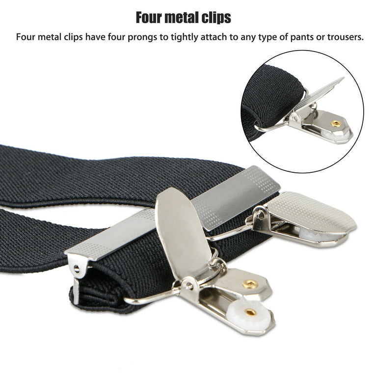 35mm Mens Braces Spandex Clip On X Shape Suspender Elastic and Adjustable