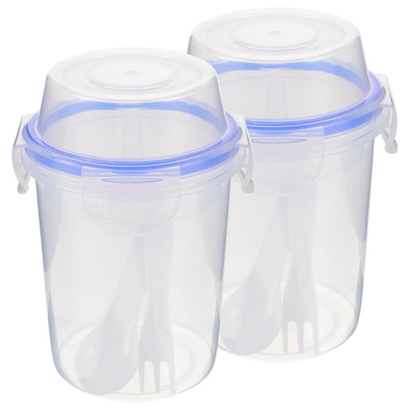 GAXIRE 2-Pack Portable Leak-Proof Glass Storage Jars with Airtight Lids for Kitchen, Pantry, and Food Storage