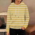 thumbnail image 2 of Girls Boys Hooded Sweatshirt Striped Drawstring Pullover Loose Fit Long Sleeve with Pockets Soft Lightweight Casual Tops, 2 of 3