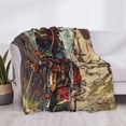 thumbnail image 3 of Naloa Tribal Futuristic Warrior Flannel Fleece Throw Blanket for Bed Couch, Thick Blanket - All Seasons Suitable for Women, Men and Kids-80"x60", 3 of 6