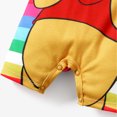 thumbnail image 5 of Disney Winnie the Pooh Baby Bodysuits Graphic Rainbow Stripe Button Romper Newborn to Infant, 5 of 9