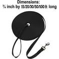thumbnail image 6 of Dog/Puppy Obedience Recall Training Agility Lead - 15ft 20ft 30ft 50ft 100ft Leash Great for Training, Play, Camping, or Backyard Black, 6 of 7