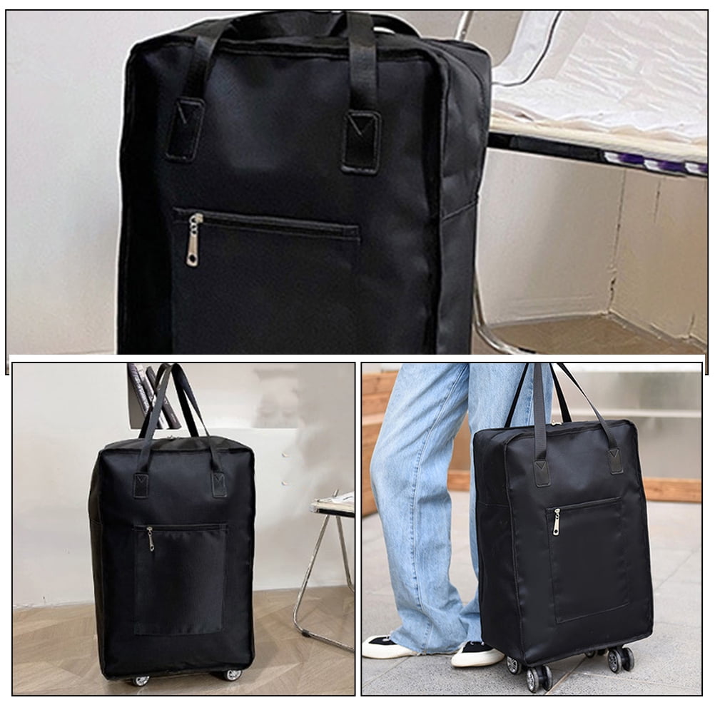 NUOLUX Large Capacity Suitcase Rolling Bag Black Oxford Cloth Travel Storage Bag