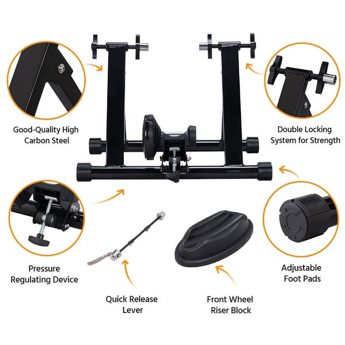 Renwick Foldable Indoor Magnet Exercise Trainer Stand With Aluminum Alloy, Black