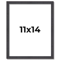 11x14 Rustic Brown Real Wood Picture Frame Width 0.75 inches | Interior Frame Depth 0.5 inches |