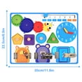 thumbnail image 2 of Toddler Montessori Busy Board Wooden Sensory Board Toy Portable Locks Latches Board Children, 2 of 7