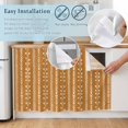 thumbnail image 5 of Terracotta Cabinet Curtains for Kitchen 35"Wx35"L, Rustic Vertical Dashed Lines Shabby Chic Leaf Cottagecore Laundry Sink Cabinets Magic Tape Short Curtain Privacy Panel for Bathroom Vanity Cabinets, 5 of 9