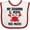 White and Red, variant on Inktastic My Grammy and Pops Love Me Grandson Crab Boys or Girls Baby Bib