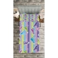 thumbnail image 3 of Ambesonne Retro Quilted Bedspread Set 2 Pcs, Sneakers Stripes Youth, Twin Size, Multicolor, 3 of 3