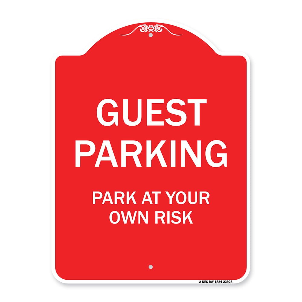 Guest Parking Only SignMission Designer Series Sign Green 18 X 18 Heavy-Gauge Aluminum Architectural Sign Made in The USA Protect Your Business & Municipality 