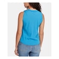 thumbnail image 2 of FREE PEOPLE Womens Blue Sleeveless Crew Neck Tank Top  Size L, 2 of 4