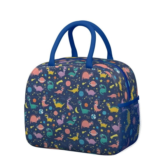 Womens Colorful Dinosaurs Space Pattern Lunch Box for Work,Insulated Lunch Bag for Women,Loncheras Para Mujer,Leakproof Adult Lunch Bag for Work,Beach,Travel,Picnic,Camping
