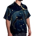 thumbnail image 2 of Taurus Constellation Men's Short Sleeve Poplin Shirt with Spread Collar Tops, Casual Printed Button Down, Summer Beach Shirt for Men - Unisex, Stylish Men's Shirts, 2 of 6