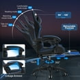 thumbnail image 3 of Hoffree Gaming Chair Massage Game Chair with Footrest and Massage Lumbar Support Ergonomic Computer Chair Height Adjustable with Swivel Seat and Headrest, 3 of 9