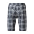 thumbnail image 5 of Pxiakgy mens shorts Male Summer Casual Slim Plaid Printed Shorts Zipper Fly Semi Elastic Waist Pocket Shorts Men Casual Shorts Grey + S, 5 of 6