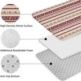 thumbnail image 5 of Brown Ethnic Stripe Pattern Bathroom Rugs Sets 3 Piece,Toilet Cover Set,Absorbent Non Slip Bathroom Mats Sets with U-Shaped Contour Rug Toilet Rug Set, 5 of 5