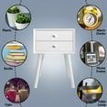 thumbnail image 5 of Costway End Table W/Drawers and Storage Wooden Mid-Century Accent Side Table Multipurpose for Bedroom Living Room Home Furniture Nightstand-White, 5 of 7