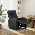 thumbnail image 2 of SgoodS | Recliner Chair | No Massage Function | Leather Black | with Lumbar Support, Adjustable Push Back, Wide Armrests, Footrest & Padded Seat | Easy Assembly | for Living Room, Home Theatre, 2 of 7