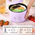 thumbnail image 6 of Portable Mini Rice Cooker & Hot Pot 1.2L Multi-Function Ramen Pot for Steaming,Stir-Frying,Soup & Porridge Fast Heating with Auto Non-Stick & Easy Clean Compact for Dorms,Travel,Office, 6 of 7