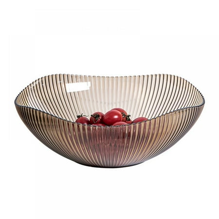 

Solid Striped Fruit Bowl Chinese Style Candy Snack Plate Dinner Table Basket