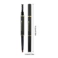 thumbnail image 3 of Double Ended Eyebrow Pencil - Multifunctional Rotating Triangular Pen, 0.35g, Long-Lasting, Sweatproof, Non-Smudge, Eye Makeup Tool, Women, Travel, Holiday Gift, Christmas, 1PC*5 Makeup Organizers, 3 of 9