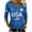 Blue, variant on 250th Anniversary USA Shirt for Women 1776-2026 Patriotic V Neck 3/4 Sleeve Tee American Flag Graphic Tops, 250th Anniversary Independent Day Womens Tops, 4th of July America Clothes Army Green L