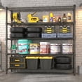 thumbnail image 4 of Legooin 5-Tier Heavy Duty Garage Storage Rack Rolling Shelving Unit with Wheels 18x60x82 inch Industrial Wire Shelves, Black, 4 of 9