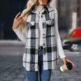 thumbnail image 4 of Weiqiqre Women's Vest Plaid Vest Button Down Sleeveless Lapel Neck Long Vest Tops Outerwear Casual Flannel Waistcoat Jackets, 4 of 8