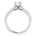 thumbnail image 2 of Pompeii 1 Ct Round Diamond Engagement Ring 14k White Gold Prong Set Single Row (H,I1-I2), 2 of 4