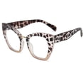 thumbnail image 4 of New Trend Optical Reading Glasses Women Blue Light Filter Oversized Cat Eye Leopard Tea Vision Care Eyeglasses Diopters +1.5 +2 +375 C7 leopard tea Leg, 4 of 6