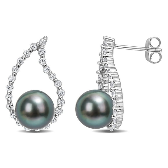 Everly Women's Cultured Pearl 10k White Gold Earrings