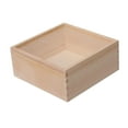thumbnail image 5 of BLESIYA Wooden Box Desktop Unfinished Wood Storage Box Jewelry Box Jewlery Organizer 18cmx18cmx8cm, 5 of 8