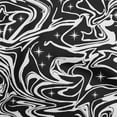 thumbnail image 1 of oneOone Jersey de Coton Tissu Noir Abstractions Matière de Robe Tissu Imprimé Tissu au Mètre 58 Pouces de Large, 1 of 4