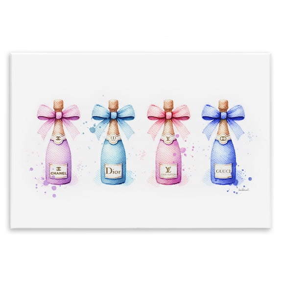 Stupell Industries Pastel Glam Champagnes Food & Beverage Painting Unframed Art Print Wall Art, 15 x 10