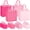 Pink, variant on 36 Pcs Pink Gift Bags Bulk Woven Pastel Pink Gift Bags with Handles Reusable Party Favor Goodie Bulk, Pastel Rainbow Color Tote Bag for Women Wedding Birthday Bridal Shower Decoration