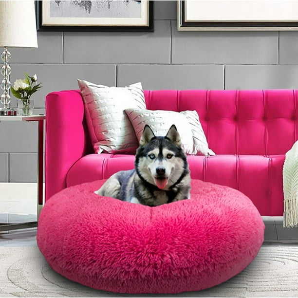 Bessie And Barnie Signature Lollipop Luxury Shag Extra Plush Faux Fur Bagel Pet Dog Bed Walmart Com Walmart Com