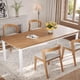 thumbnail image 4 of Yeshouse Mesa de comedor industrial, mesa de cocina larga con esquinas biseladas y patas de metal resistentes para comedor, cocina, sala de estar, fácil montaje, 4 of 8